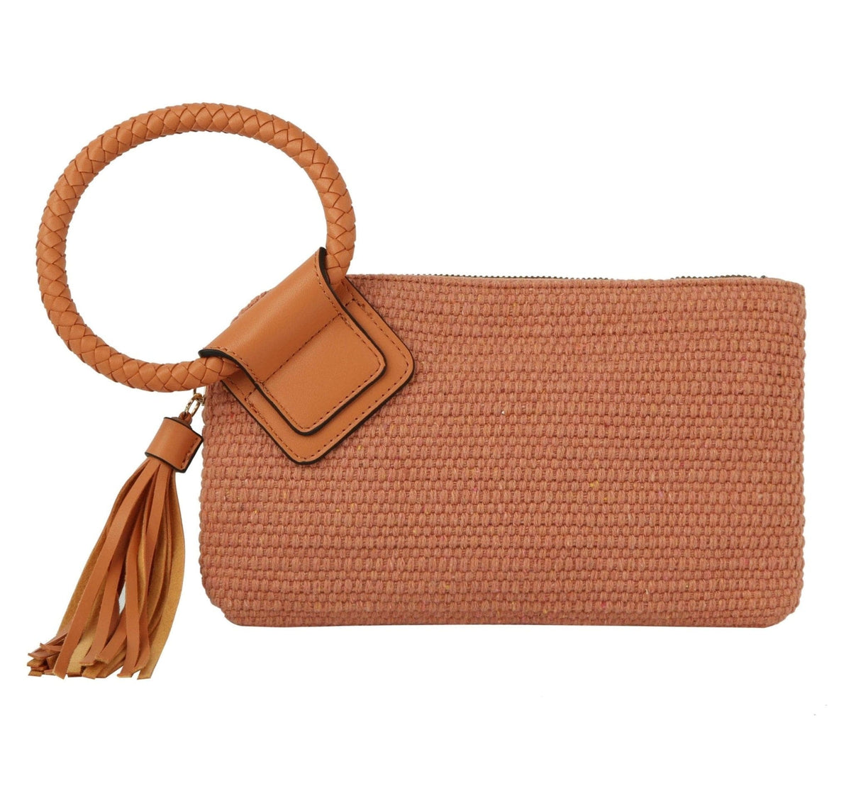 JYM0438 Amy Cotton Woven Tassel Clutch - MiMi Wholesale