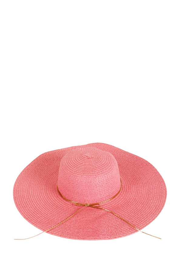 K138 Katie Wide Brim Hat With Bow Detail - MiMi Wholesale