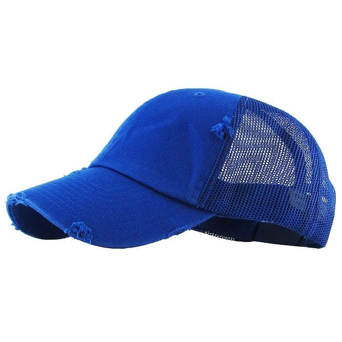KBE-VM Premium Distressed Mesh Cotton Cap - MiMi Wholesale