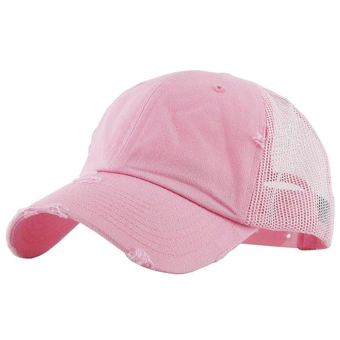 KBE-VM Premium Distressed Mesh Cotton Cap - MiMi Wholesale