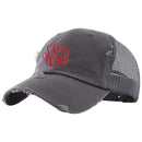 KBE-VM Premium Distressed Mesh Cotton Cap - MiMi Wholesale