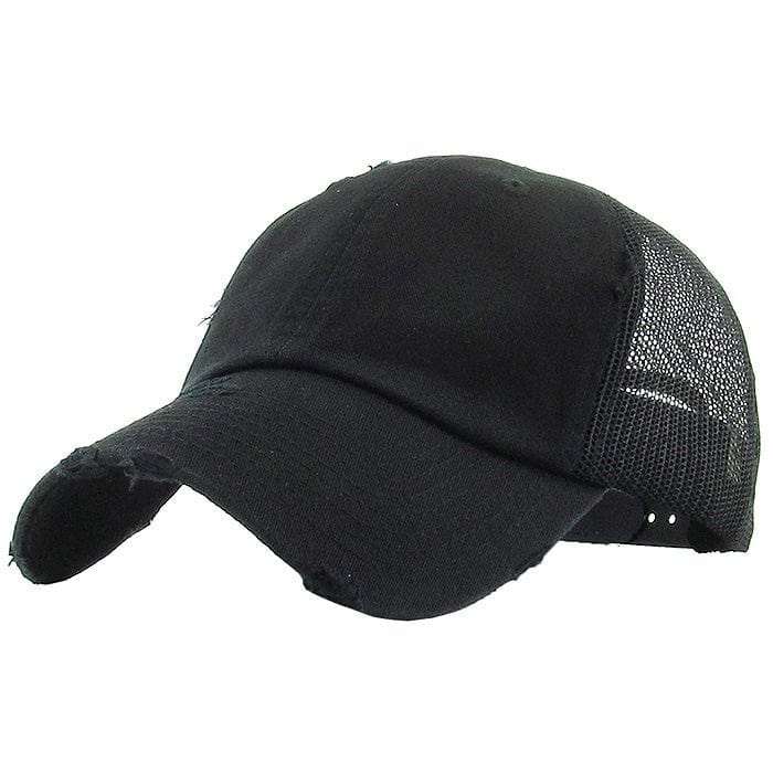 KBE-VM Premium Distressed Mesh Cotton Cap - MiMi Wholesale