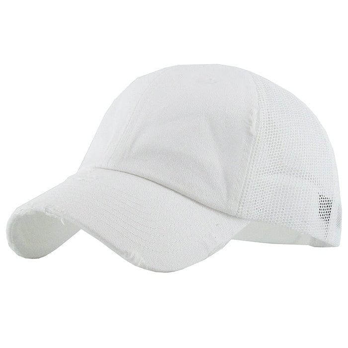 KBE-VM Premium Distressed Mesh Cotton Cap - MiMi Wholesale