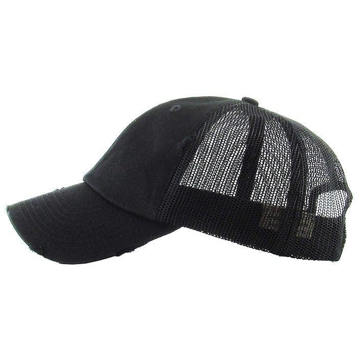 KBE-VM Premium Distressed Mesh Cotton Cap - MiMi Wholesale