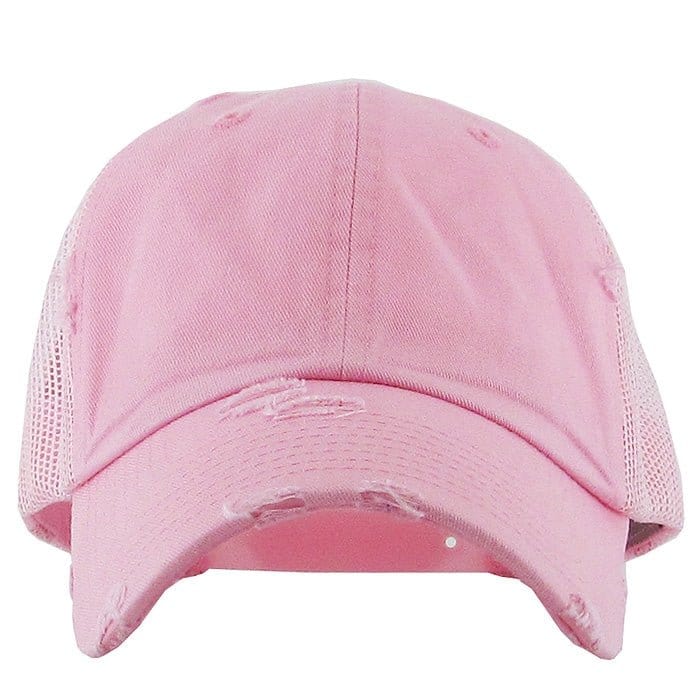 KBE-VM Premium Distressed Mesh Cotton Cap - MiMi Wholesale
