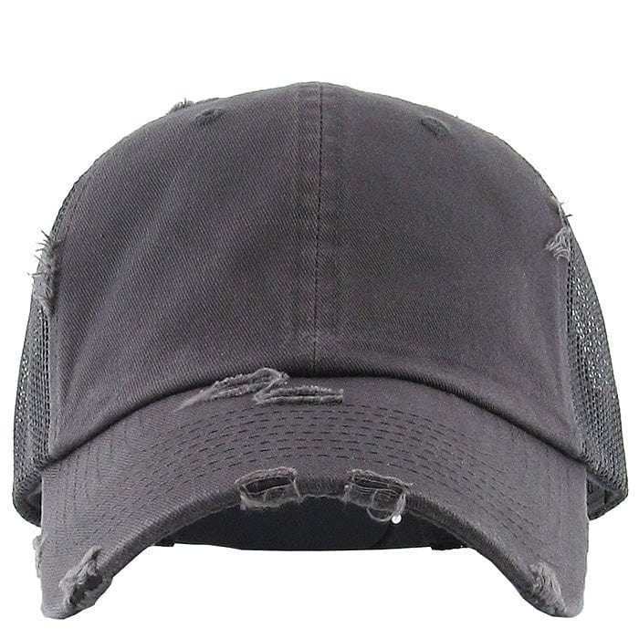 KBE-VM Premium Distressed Mesh Cotton Cap - MiMi Wholesale