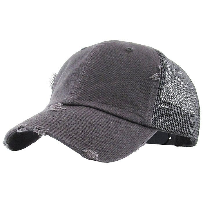 KBE-VM Premium Distressed Mesh Cotton Cap - MiMi Wholesale