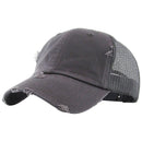 KBE-VM Premium Distressed Mesh Cotton Cap - MiMi Wholesale