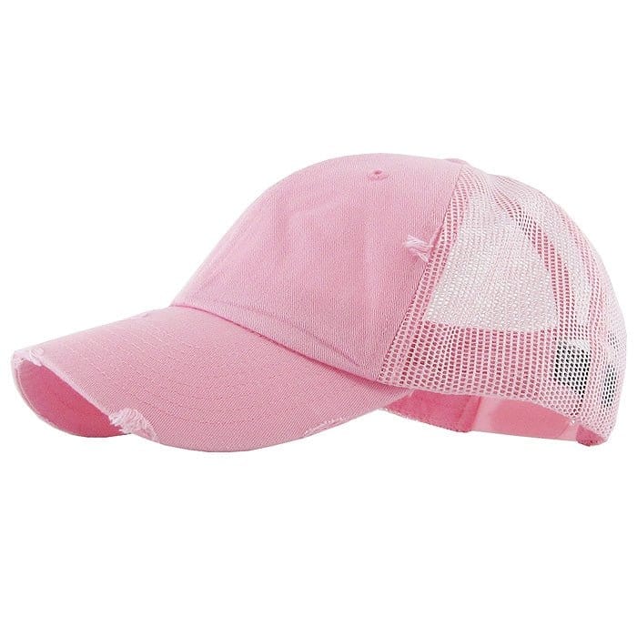 KBE-VM Premium Distressed Mesh Cotton Cap - MiMi Wholesale