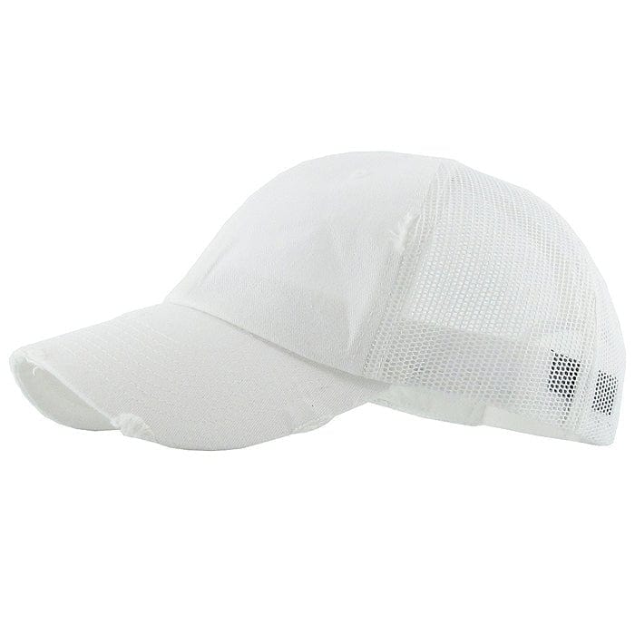 KBE-VM Premium Distressed Mesh Cotton Cap - MiMi Wholesale
