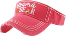 KBR129 MAMA BEAR Washed Vintage Sun Visor - MiMi Wholesale