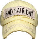 KBV1073 'BAD HAIR DAY' Distressed Cotton Cap - MiMi Wholesale