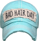 KBV1073 'BAD HAIR DAY' Distressed Cotton Cap - MiMi Wholesale