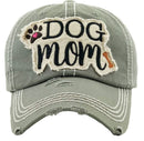 KBV1140 "DOG MOM" Washed Vintage Premium Cotton Cap - MiMi Wholesale