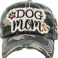 KBV1140 "DOG MOM" Washed Vintage Premium Cotton Cap - MiMi Wholesale