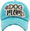 KBV1140 "DOG MOM" Washed Vintage Premium Cotton Cap - MiMi Wholesale