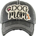 KBV1140 "DOG MOM" Washed Vintage Premium Cotton Cap - MiMi Wholesale