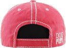 KBV1140 "DOG MOM" Washed Vintage Premium Cotton Cap - MiMi Wholesale