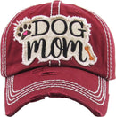 KBV1140 "DOG MOM" Washed Vintage Premium Cotton Cap - MiMi Wholesale