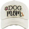 KBV1140 "DOG MOM" Washed Vintage Premium Cotton Cap - MiMi Wholesale