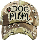KBV1140 "DOG MOM" Washed Vintage Premium Cotton Cap - MiMi Wholesale