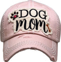 KBV1140 "DOG MOM" Washed Vintage Premium Cotton Cap - MiMi Wholesale