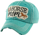 KBV1291 "Horse Mom" Washed vintage Ballcap - MiMi Wholesale