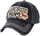KBV1291 "Horse Mom" Washed vintage Ballcap - MiMi Wholesale