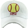 KBV1298 "Softball" Vintage Washed Ball Cap - MiMi Wholesale