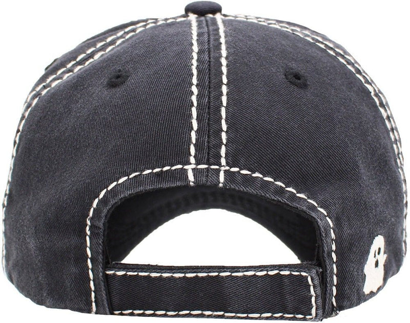 KBV1332 "HERE FOR THE BOOS" Washed Vintage Ballcap - MiMi Wholesale