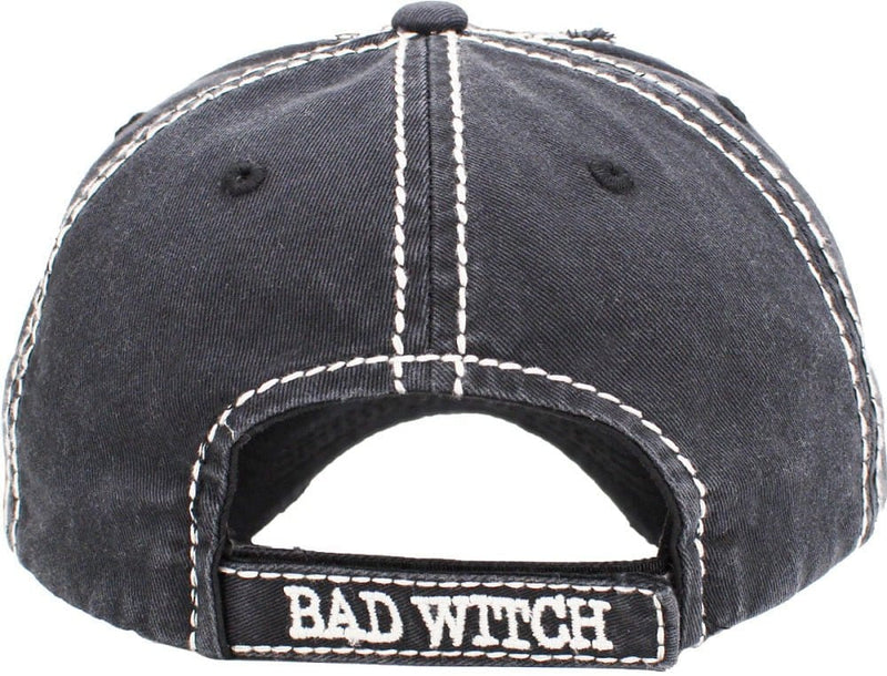 KBV1333 "BAD WITCH" Washed Vintage Ballcap - MiMi Wholesale