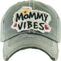 KBV1334 "Mommy Vibes" Vintage Washed Ball Cap - MiMi Wholesale