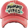 KBV1334 "Mommy Vibes" Vintage Washed Ball Cap - MiMi Wholesale