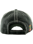 KBV1335 "Cowgirl at Heart" Vintage Washed Baseball Cap - MiMi Wholesale