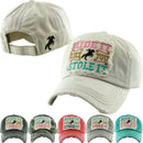 KBV1337 "Ride It Like You Stole It" Vintage Washed Baseball Cap - MiMi Wholesale