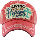 KBV1339 "Living on a Prayer" Vintage Washed Baseball Cap - MiMi Wholesale