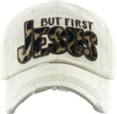 KBV1342 "Butt First Jesus" Vintage Washed Baseball Cap - MiMi Wholesale
