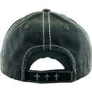 KBV1343 "Faith Over Everything" Vintage Washed Ball Cap - MiMi Wholesale