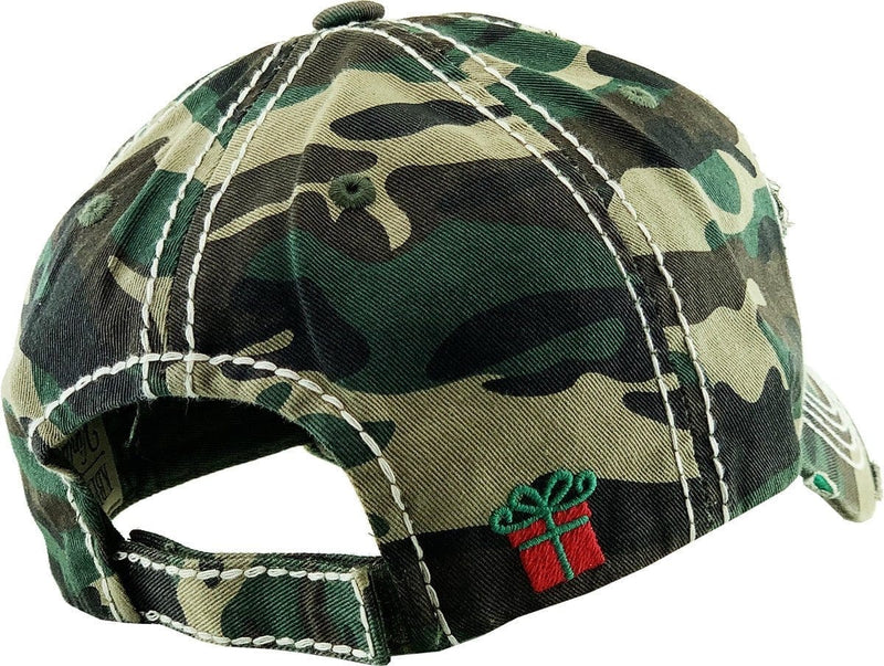 KBV1350 "Merry Christmas Y'all" Vintage Washed Baseball Cap - MiMi Wholesale