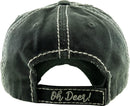 KBV1351 "Oh Deer" Vintage Washed Baseball Cap - MiMi Wholesale