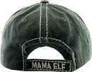 KBV1352 "Mama Elf" Vintage Washed Baseball Cap - MiMi Wholesale