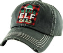 KBV1352 "Mama Elf" Vintage Washed Baseball Cap - MiMi Wholesale