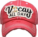 KBV1355 "Vacay All Day" Vintage Washed Baseball Cap - MiMi Wholesale