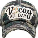 KBV1355 "Vacay All Day" Vintage Washed Baseball Cap - MiMi Wholesale