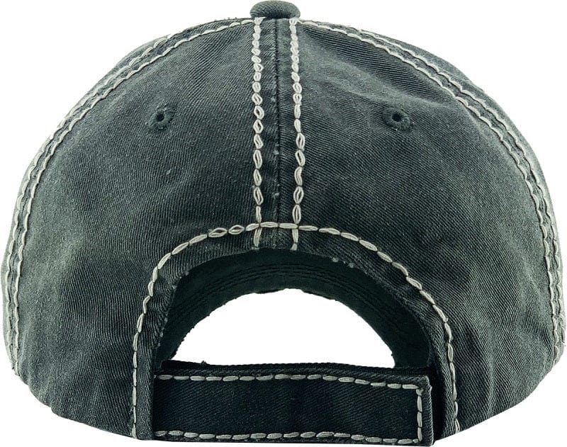 KBV1356 "Boat Hair Don't Care" Vintage Washed Baseball Cap - MiMi Wholesale