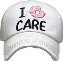 KBV1360 "I Don't Care" Vintage Washed Baseball Cap - MiMi Wholesale