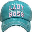 KBV1361 "Lady Boss" Vintage Washed Baseball Cap - MiMi Wholesale