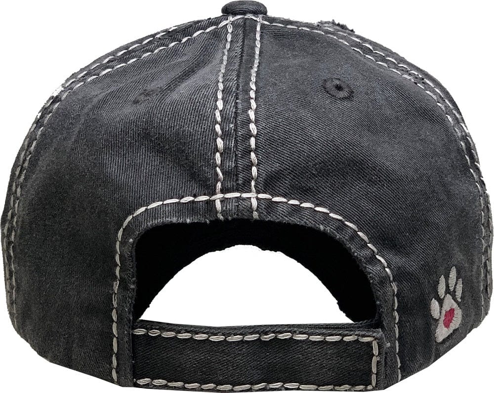 KBV1368 "Paw Love" Vintage Washed Baseball Cap - MiMi Wholesale
