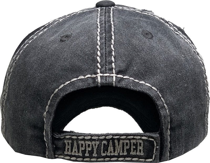 KBV1371 "Happy Camper" Vintage Washed Baseball Cap - MiMi Wholesale