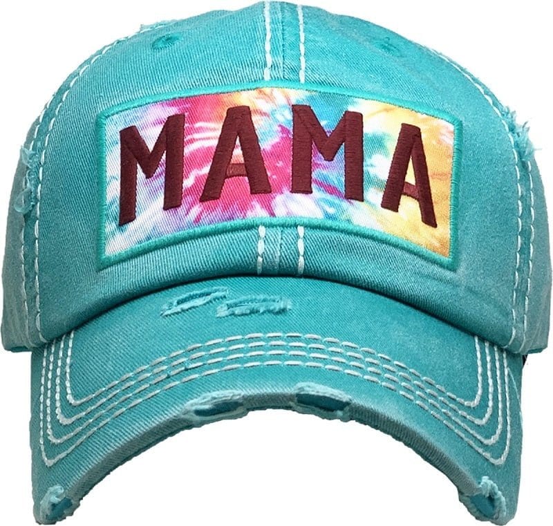 KBV1375 "Mama Tie Dye" Vintage Washed Baseball Cap - MiMi Wholesale